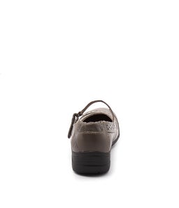 BANNIE DARK TAUPE LEATHER