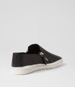 ASHLI DF BLACK SILVER LEATHER