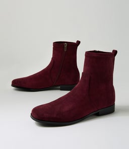 FINKIS DF BURGUNDY STRETCH MICROSUEDE