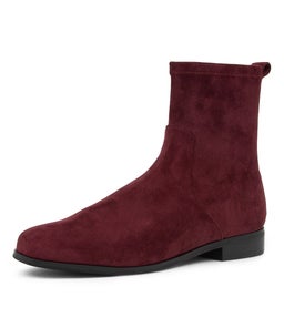 FINKIS DF PLUM STRETCH MICROSUEDE