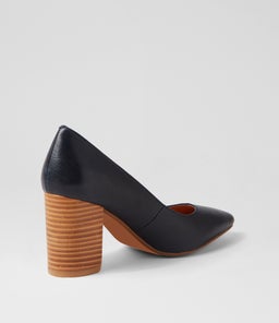 SABENA DF NAVY NATURAL HEEL LEATHER