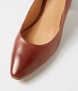 SABENA DF MAHOGANY DK BROWN HEEL LEATHER