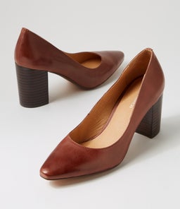 SABENA DF MAHOGANY DK BROWN HEEL LEATHER