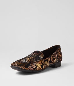 TEMIMIE DF GOLD FLORAL SUEDE
