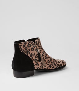 RONELE DF MUSHROOM LEOPARD BLACK SUEDE