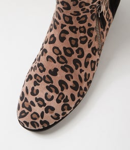 RONELE DF MUSHROOM LEOPARD BLACK SUEDE