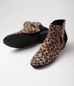 RONELE DF MUSHROOM LEOPARD BLACK SUEDE