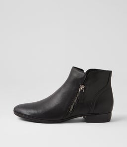 RONELE DF BLACK BLACK HEEL LEATHER