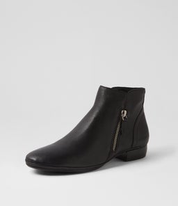 RONELE DF BLACK BLACK HEEL LEATHER