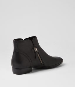 RONELE DF BLACK BLACK HEEL LEATHER