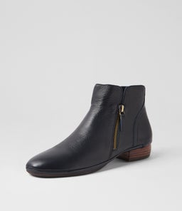 RONELE DF NAVY DK BROWN HEEL LEATHER