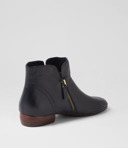 RONELE DF NAVY DK BROWN HEEL LEATHER
