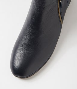 RONELE DF NAVY DK BROWN HEEL LEATHER