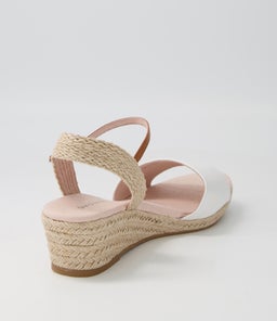 HARISSA DF WHITE TAN LEATHER