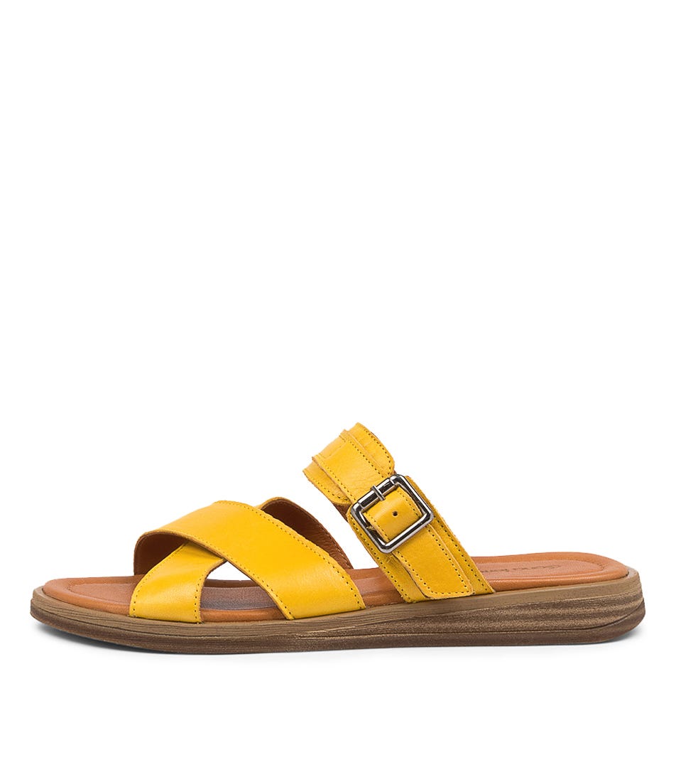 Buy Diana Ferrari Mordia Df Yellow Flats online with free shipping