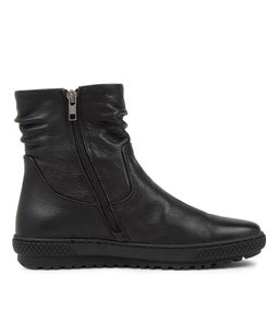 FARAH DF BLACK BLACK SOLE LEATHER