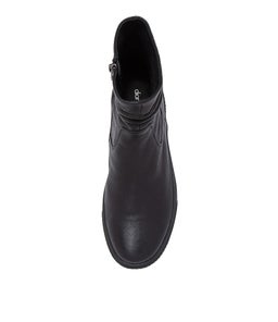 FARAH DF BLACK BLACK SOLE LEATHER