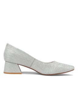 WANITA DF SILVER METALLIC SUEDE
