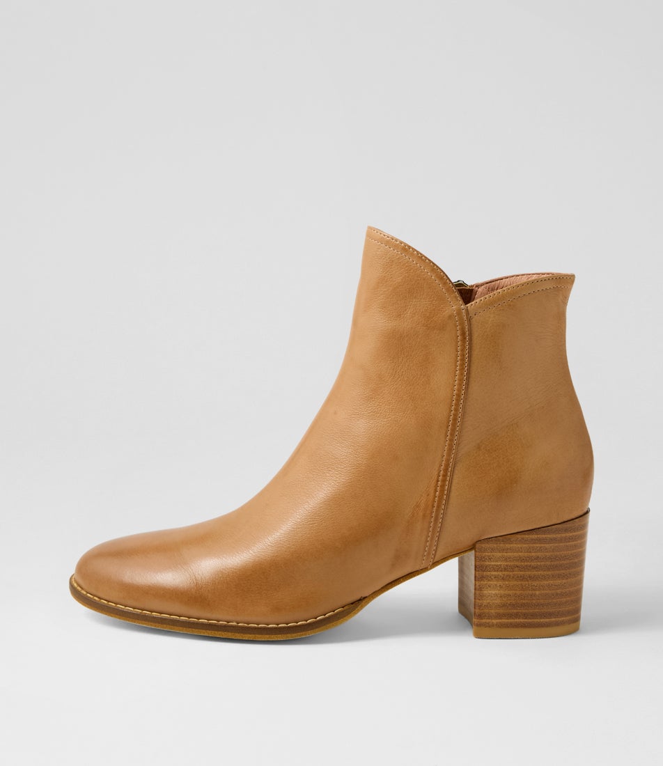 Mocker Tan Leather Ankle Boots Mocker Tan Leather Ankle Boots