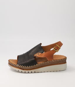 ILIANA DF BLACK TAN LEATHER