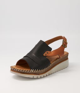 ILIANA DF BLACK TAN LEATHER