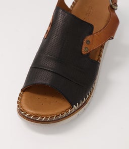 ILIANA DF BLACK TAN LEATHER