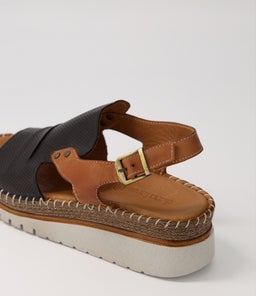 ILIANA DF BLACK TAN LEATHER