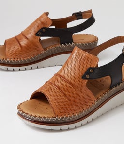ILIANA DF TAN BLACK LEATHER