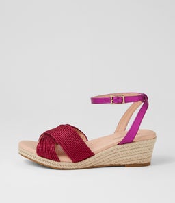 HONOUR DF FUCHSIA METALLIC WOVEN LEATHER