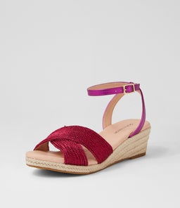 HONOUR DF FUCHSIA METALLIC WOVEN LEATHER