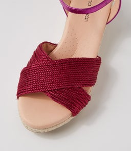 HONOUR DF FUCHSIA METALLIC WOVEN LEATHER