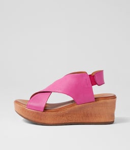 CARMEL2 DF FUCHSIA LEATHER