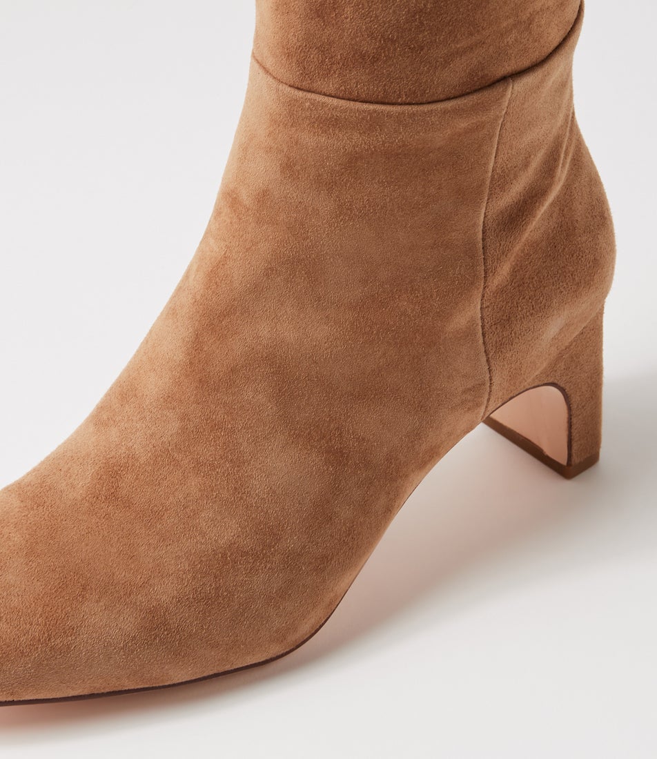 Swan Light Choc Suede Knee High Boots