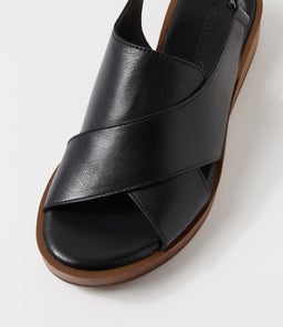 ANETT DF BLACK NATURAL SOLE LEATHER