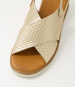 EMMAS DF PALE GOLD LEATHER