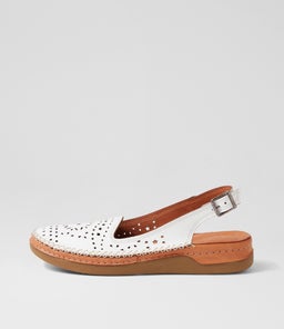 YOKO DF WHITE TAN LEATHER