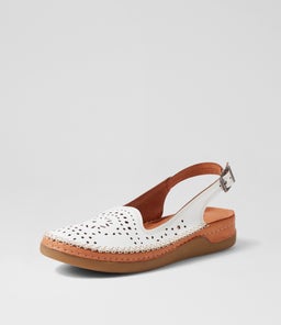 YOKO DF WHITE TAN LEATHER