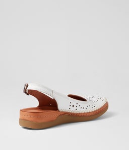 YOKO DF WHITE TAN LEATHER
