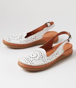YOKO DF WHITE TAN LEATHER