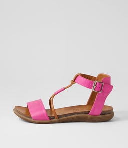 SAMINE DF FUCHSIA TAN LEATHER