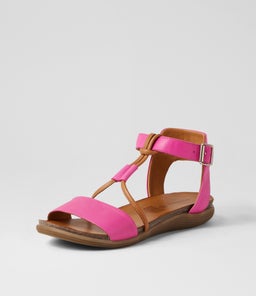 SAMINE DF FUCHSIA TAN LEATHER