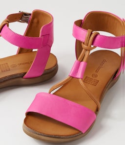 SAMINE DF FUCHSIA TAN LEATHER