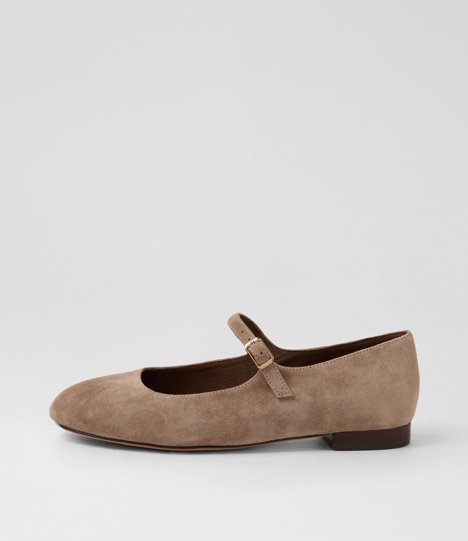 Curious Taupe Suede Flat Shoes Curious Taupe Suede Flat Shoes