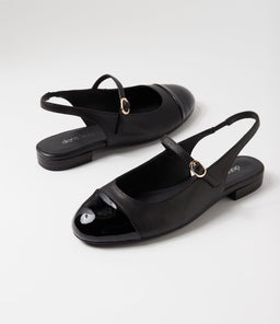 CLEMEN DF BLACK PATENT LEATHER