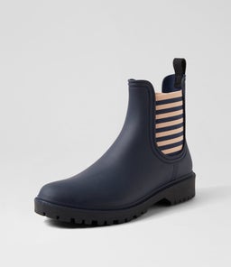 LAURINA2 DF NAVY STRIPE GUMBOOT