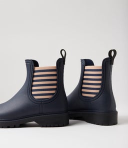 LAURINA2 DF NAVY STRIPE GUMBOOT