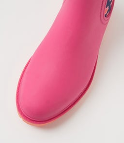 LAURINA2 DF BRIGHT PINK FLORAL GUMBOOT