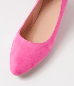 OLEDIA DF BRIGHT PINK GLOSS HEEL SUEDE