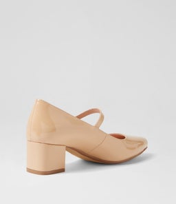 OVALE DF NUDE PATENT LEATHER