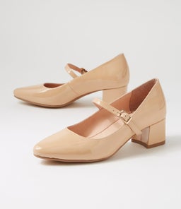 OVALE DF NUDE PATENT LEATHER